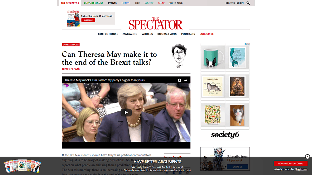 Image shows the paywall pop-up