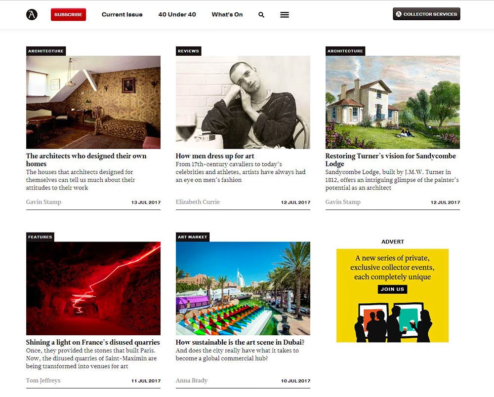 Image shows advert placement