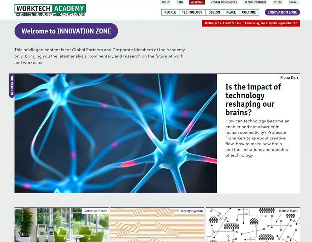 Image shows the Innovation Zone.